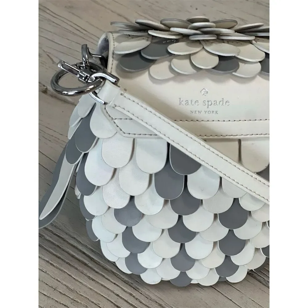 Kate Spade Hoot 3D Owl Crossbody Bag Grey Cream Accents Women's - Picture 7 of 17